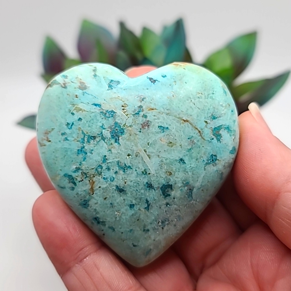 CLEARANCE Natural Inca Turquoise Crystal Heart B